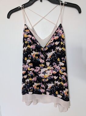 Collective Concepts Floral Layered V-Neck Camisole Tank Top - XS